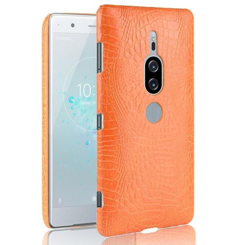 Classique Élégant Étui Pour Sony Xperia Xz2 Premium Housse De Protection Mode Classique D'alligator Compatibilité Anti Éraflure - Couleur Orange
