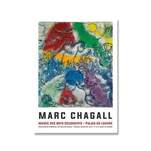 Toile D'art Murale Imprimée De Marc Chagall, Peinture Abstraite, Affiches Et Imprimés D'art, Images Murales Pour Décor De Salon Sans Cadre?40x40cm