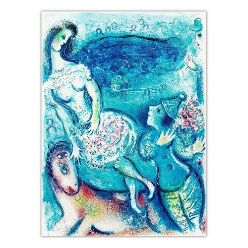 Peinture Sur Toile Avec Images Murales Abstraites De Marc Chagall, Décoration De La Maison, Aquarelle, Affiche Modulaire De Style Nordique Pour Chambre À Coucher Sans Cadre?40x40cm