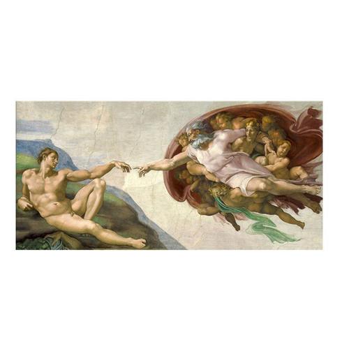 Fresque De Plafond De Chapelle Sixtine De Michel Ange, Création D'affiche D'adam, Tableau D'art Mural Pour Décor De La Salle De Séjour Sans Cadre?40x40cm