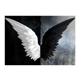 Affiches artistiques imprim es avec ailes d ange noir et blanc