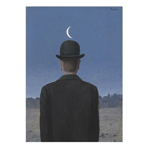 Combinaison Exclusive De Lumière Rene Magritte, Peinture Sur Toile Imprimée Vintage Pour Décoration De Maison Sans Cadre?40x40cm