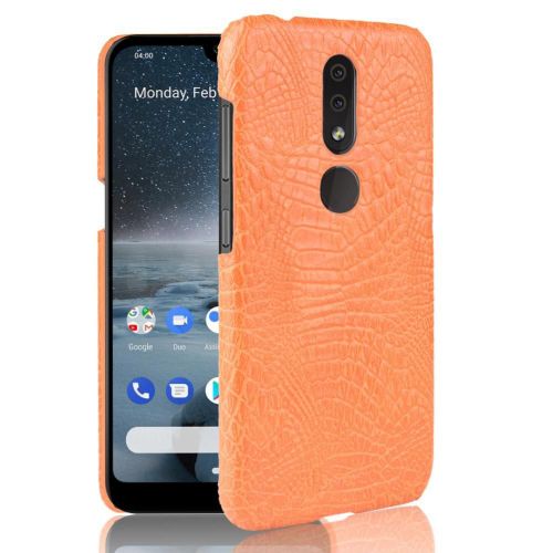 Classique Élégant Étui Pour Nokia 4.2 Compatibilité Mode Classique D'alligator Housse De Protection Anti Éraflure - Couleur Orange
