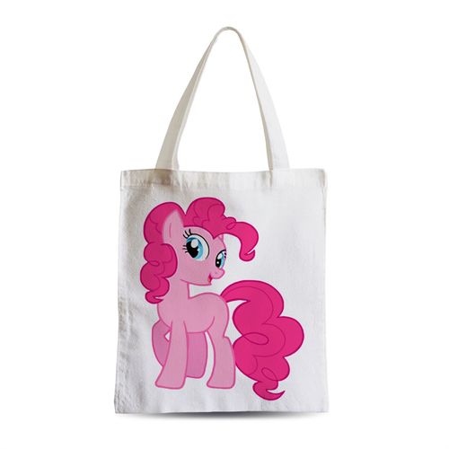 Grand Sac Shopping Plage Etudiant Poney Rose Enfant Fille Dessin Mignon