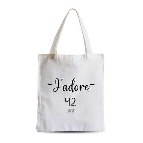 Grand Sac Shopping Plage Etudiant J'Adore 42 Loire Departement France Region Saint Etienne