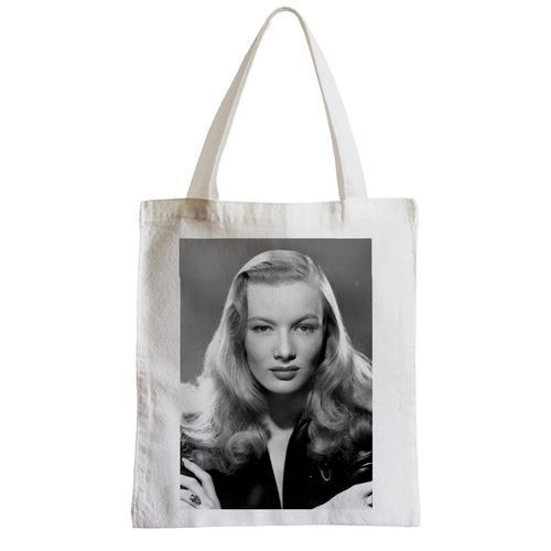 Grand Sac Shopping Plage Etudiant Photo de Star Célébrité Véronica Lake Actrice Vieux Cinéma Original 1