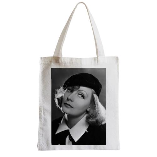 Grand Sac Shopping Plage Etudiant Photo de Star Célébrité Greta Garbo Actrice Vieux Cinéma Original 4 As You Desire Me