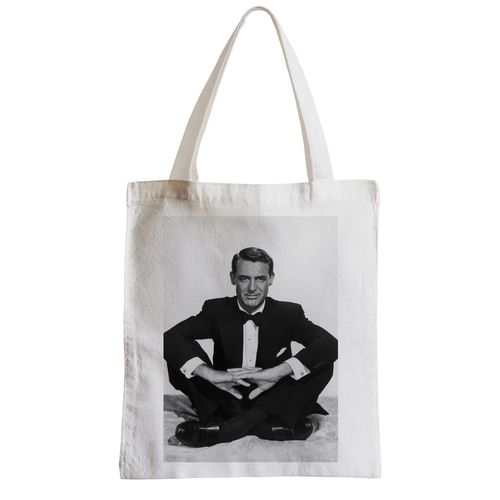 Grand Sac Shopping Plage Etudiant Photo de Star Célébrité Cary Grant Acteur Vieux Cinéma Original 2