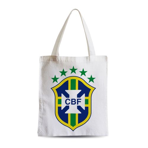Grand Sac Shopping Plage Etudiant Blason Bresil 5 Etoiles Football Equipe National Embleme Sport