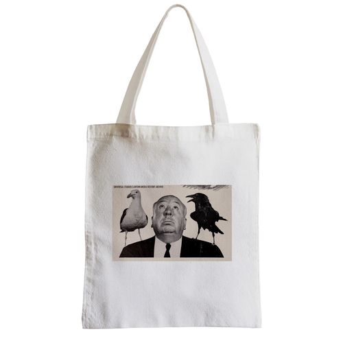 Grand Sac Shopping Plage Etudiant Photo de Star Célébrité Alfred Hitchcock Réalisateur Cinéma Original 6