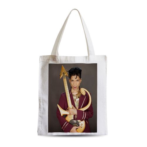 Grand Sac Shopping Plage Etudiant Prince Portrait Guitare Chanteur Funk Pop Star Celebrite