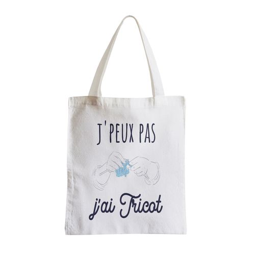 Grand Sac Shopping Plage Etudiant J'Peux Pas J'ai Tricot Laine Mode Vetement