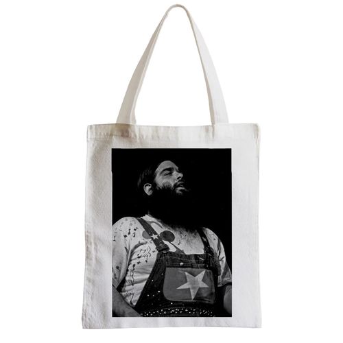 Grand Sac Shopping Plage Etudiant Photo de Star Célébrité Bob de Canned Heat Chanteur Vieille Musique Original 1