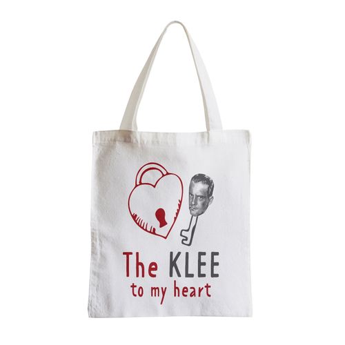 Grand Sac Shopping Plage Etudiant The Klee To my Heart Jeu de Mot Amour Art Peinture