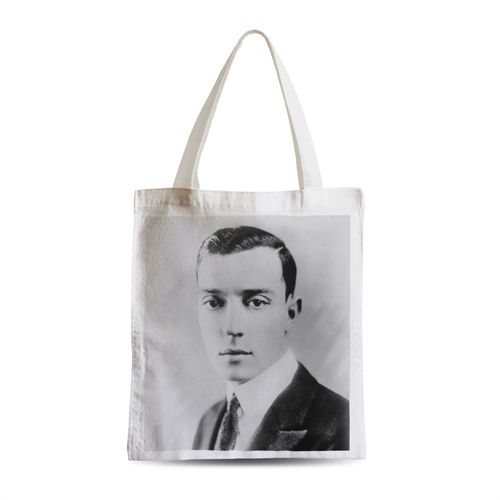 Grand Sac Shopping Plage Etudiant Buster Keaton Acteur Hollywood Retro Portrait Vintage