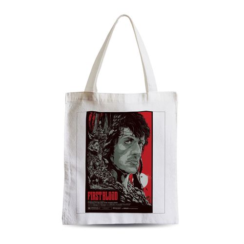 Grand Sac Shopping Plage Etudiant Affiche de Film Rambo First Blood Stalone