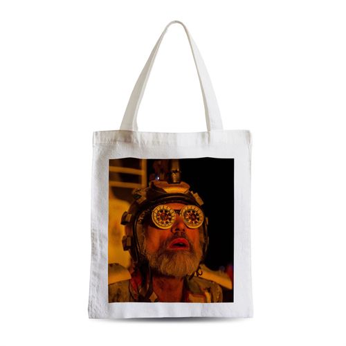 Grand Sac Shopping Plage Etudiant Homme Au Burning Man Festival Nevada Hippie Etats Unis Desert