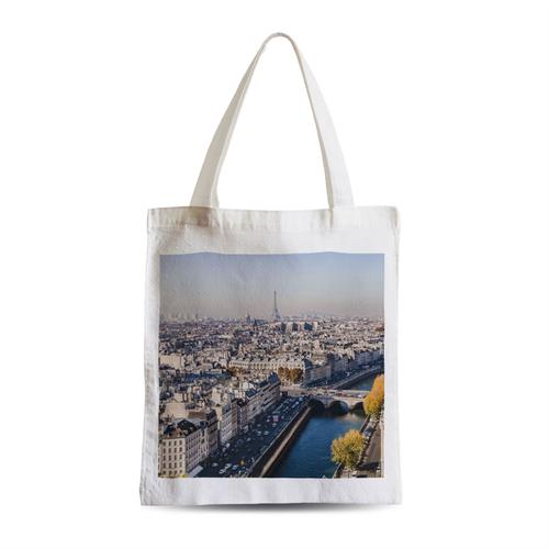 Grand Sac Shopping Plage Etudiant Paris Ville Ile Saint Louis Seine Batiment Pont