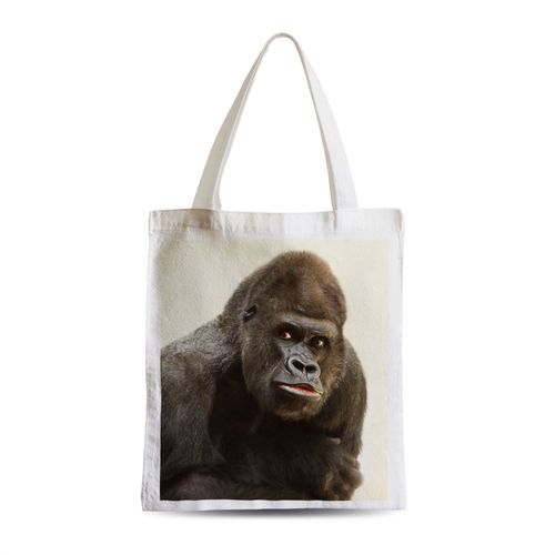 Grand Sac Shopping Plage Etudiant Gorille Photo Animal Nature Vie Sauvage Singe
