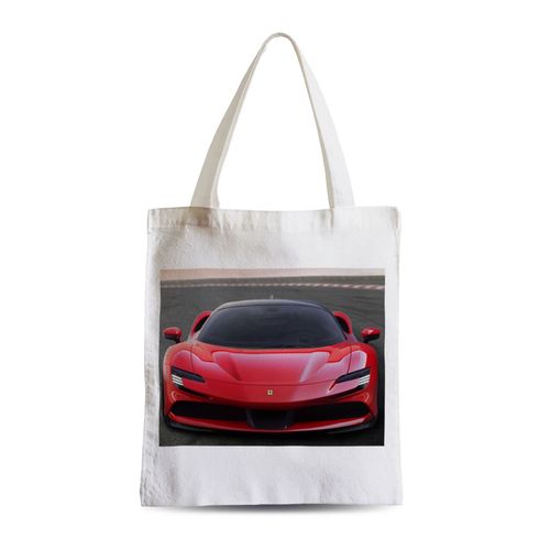 Grand Sac Shopping Plage Etudiant Voiture Italienne Supercar Luxe Sport Course Rouge 2019