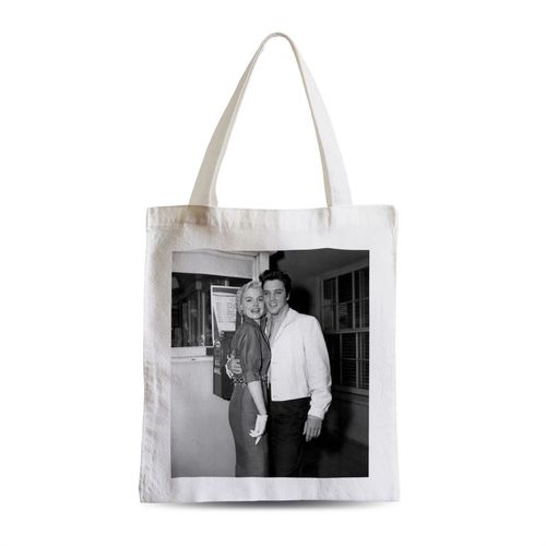 Grand Sac Shopping Plage Etudiant Elvis Presley The King Anita Wood Rock n Roll Vintage Photo