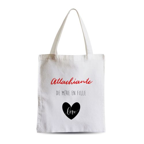 Grand Sac Shopping Plage Etudiant Attachiante de Mere en Fille Humour Drole