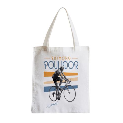 Grand Sac Shopping Plage Etudiant Raymond Poulidor Vintage Vélo France Cyclisme Tour