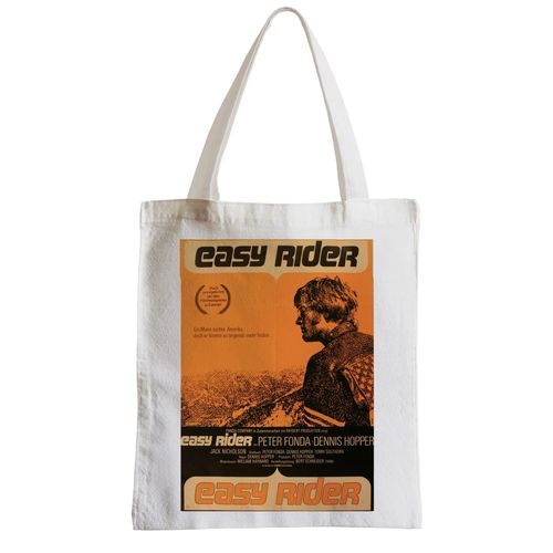 Grand Sac Shopping Plage Etudiant Vieille Affiche Allemande de Film Easy Rider Rétro Poster Cinéma Vintage