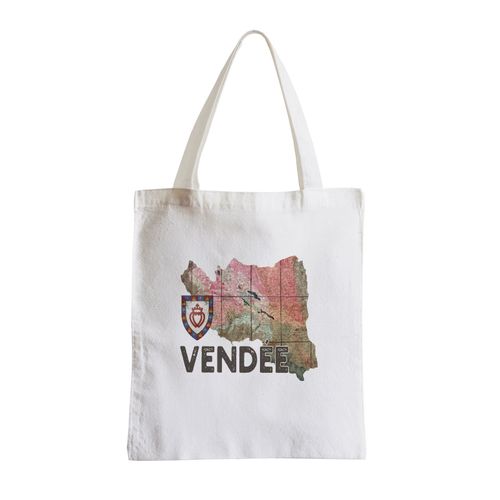 Grand Sac Shopping Plage Etudiant Vendée 85 Departement La Roche sur Yon Carte Ancienne