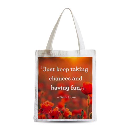 Grand Sac Shopping Plage Etudiant Garth Brooks Keep Taking Chances Citation Inspirante Motivation