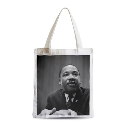 Grand Sac Shopping Plage Etudiant Martin Luther King Activiste Droits de l'Homme Portrait Vintage