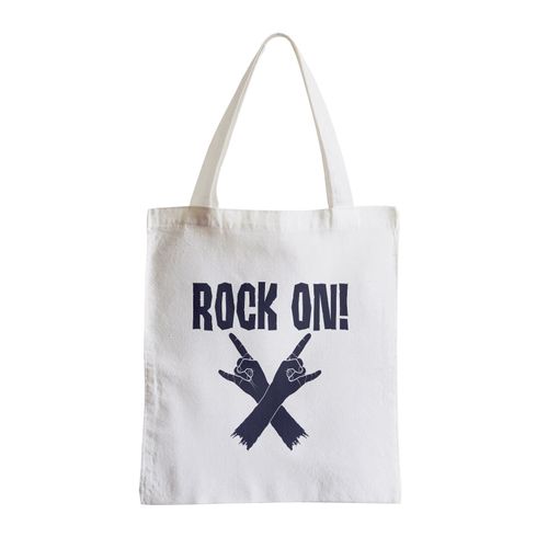 Grand Sac Shopping Plage Etudiant Rock On Musique Musicien Guitare Basse Metal