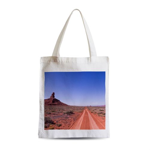 Grand Sac Shopping Plage Etudiant Route Traverse le Désert du Farwest Paysage Nature Sauvage