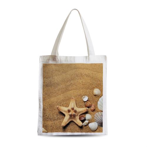 Grand Sac Shopping Plage Etudiant Coquillage Etoile de Mer Sable Plage Mer Vacances