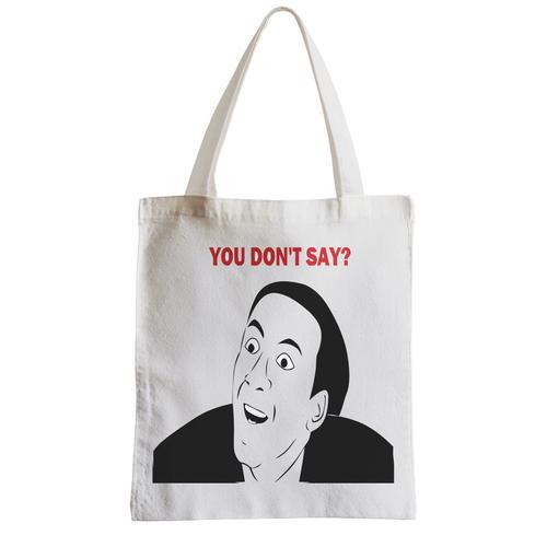Grand Sac Shopping Plage Etudiant You Don t Say Meme Nicolas Cage Troll Face