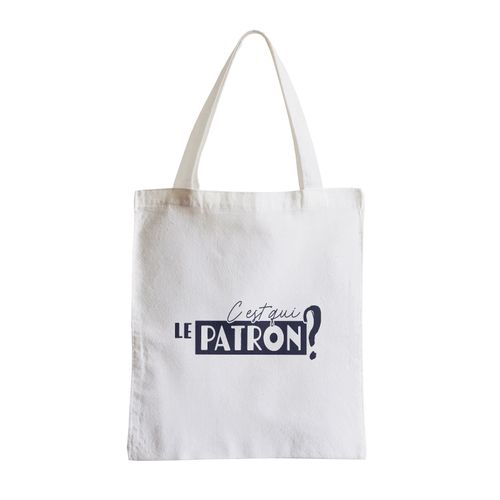 Grand Sac Shopping Plage Etudiant C'est qui le Patron ? Expression Humour Homme