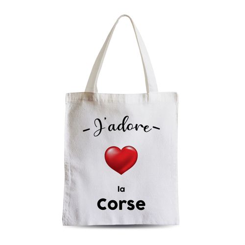 Grand Sac Shopping Plage Etudiant J'adore La Corse Region de France Ajaccio