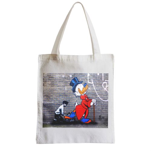 Grand Sac Shopping Plage Etudiant oncle picsou street art graffiti