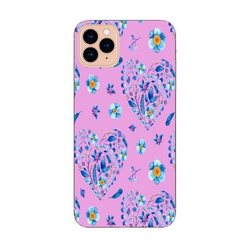 Coque Iphone 11 Pro Max Coeur Fleur Rose