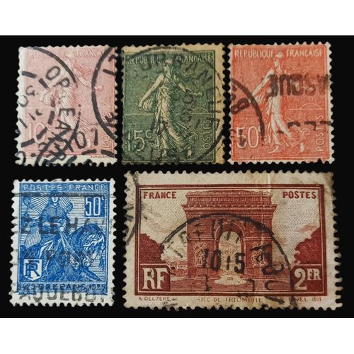 France 1903 À 1926 - La Semeuse (Type Ligné),1929 Jeanne D'arc & 1929 -1931 Sites Et Monuments