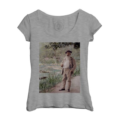 T-Shirt Femme Col Echancré Claude Monet Nenuphares Peintre Photo Hipster