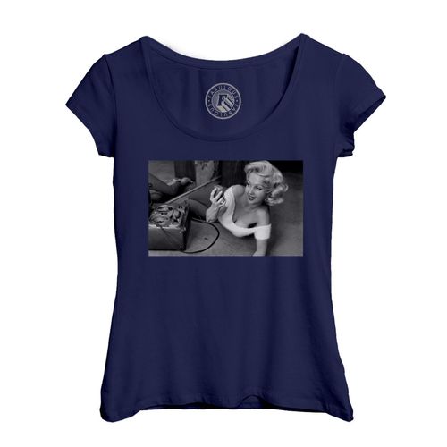 T-Shirt Femme Col Echancré Greta Thyssen Actrice Mannequin Photo Vintage 60's
