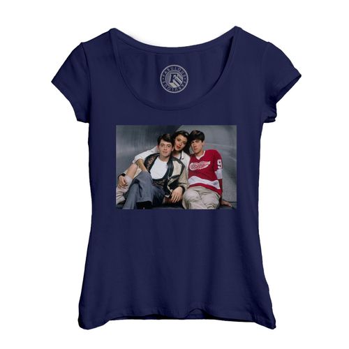 T-Shirt Femme Col Echancré Matthew Broderick Alan Ruck Mia Sara Acteurs Cinema