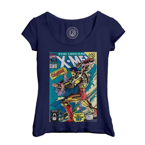 T-Shirt Femme Col Echancré X Men Marvel Couverture Bd Vintage Comics