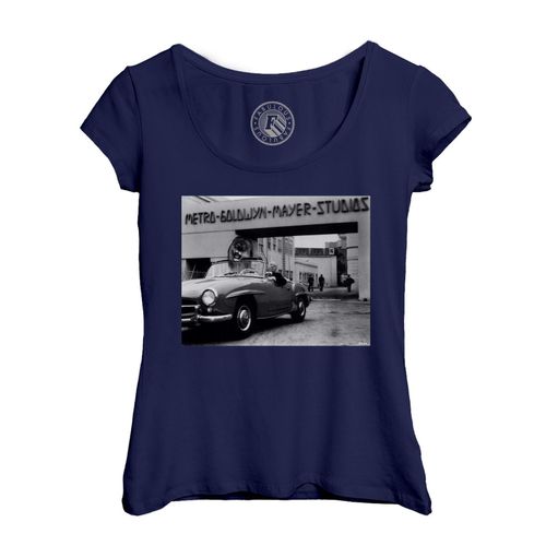T-Shirt Femme Col Echancré Alfred Hitchcock Lion Realisateur Hollywood Photo