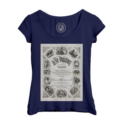 T-Shirt Femme Col Echancré La Vie Parisienne Couverture Vintage 1876