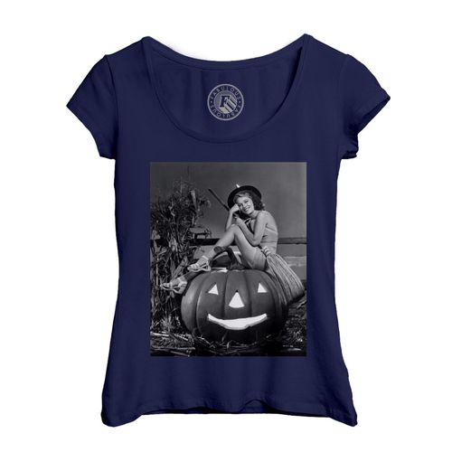 T-Shirt Femme Col Echancré Anne Nagel Retro Sorciere Actrice 50's Cinema Vintage