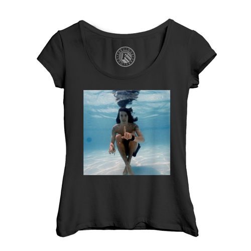 T-Shirt Femme Col Echancré Nirvana Dave Grohl Nevermind Photoshoot Piscine Rock