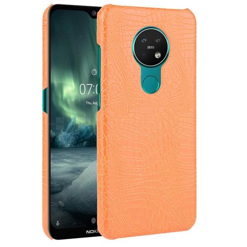 Classique Élégant Étui Pour Nokia 7.2 Mode Classique D'alligator Compatibilité Housse De Protection Anti Éraflure - Couleur Orange