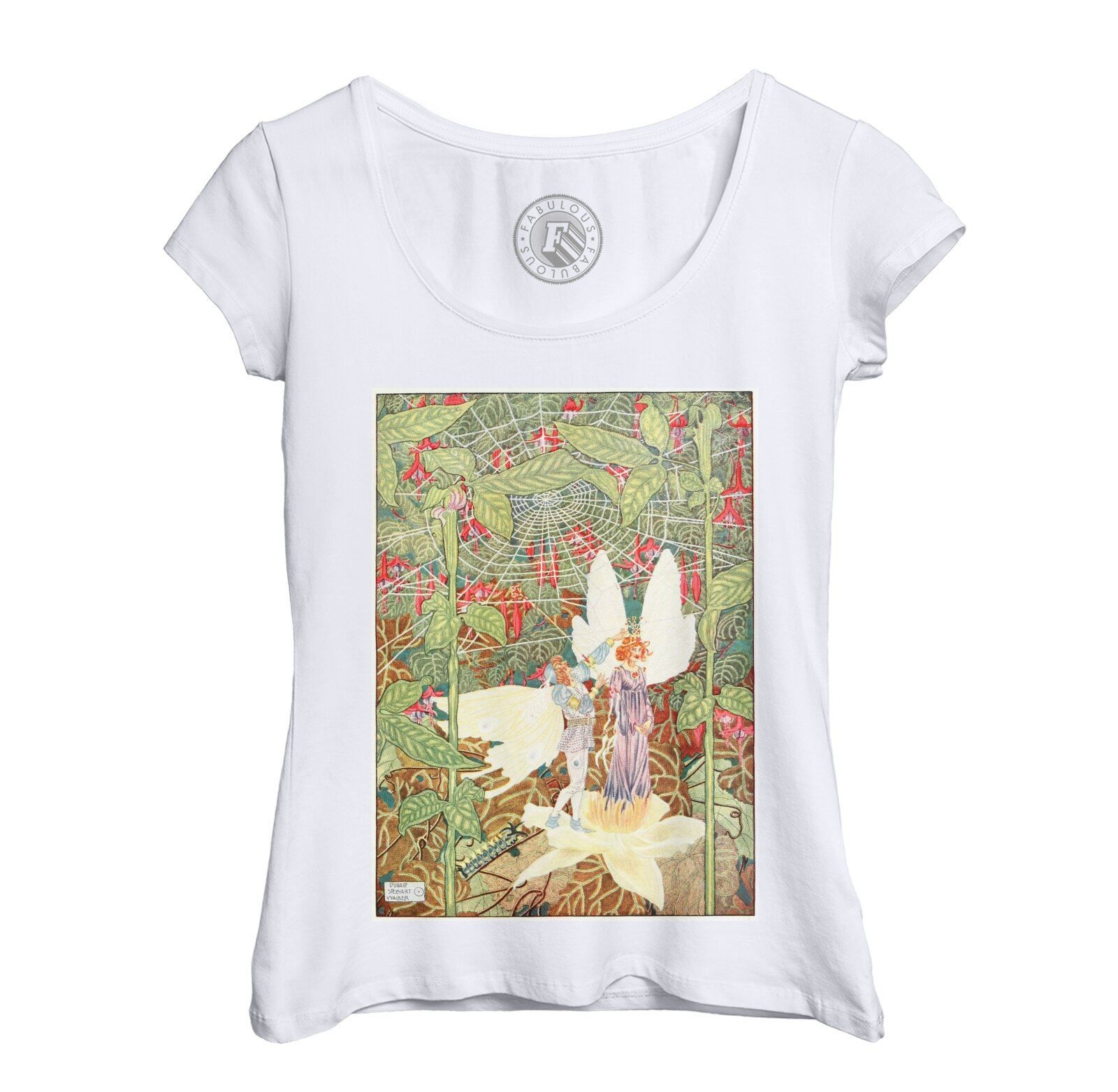 T-Shirt Femme Col Echancré La Petite Poucette Les Contes D'andersen Illustration